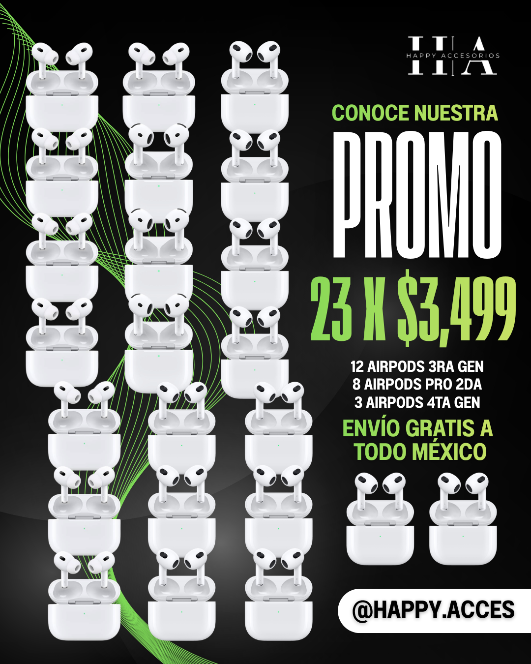 Paquete AirPods 3,500