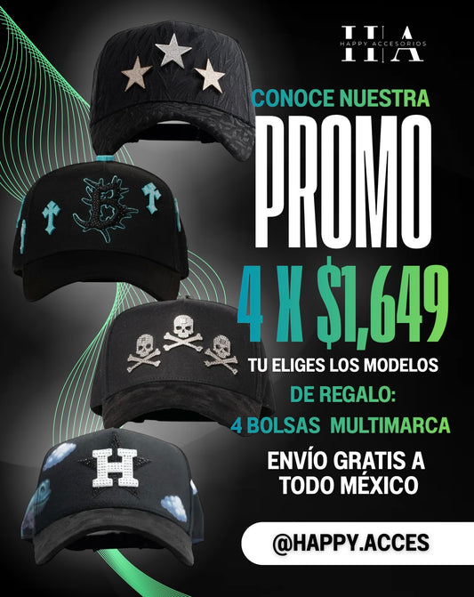 Paquete 4 gorras
