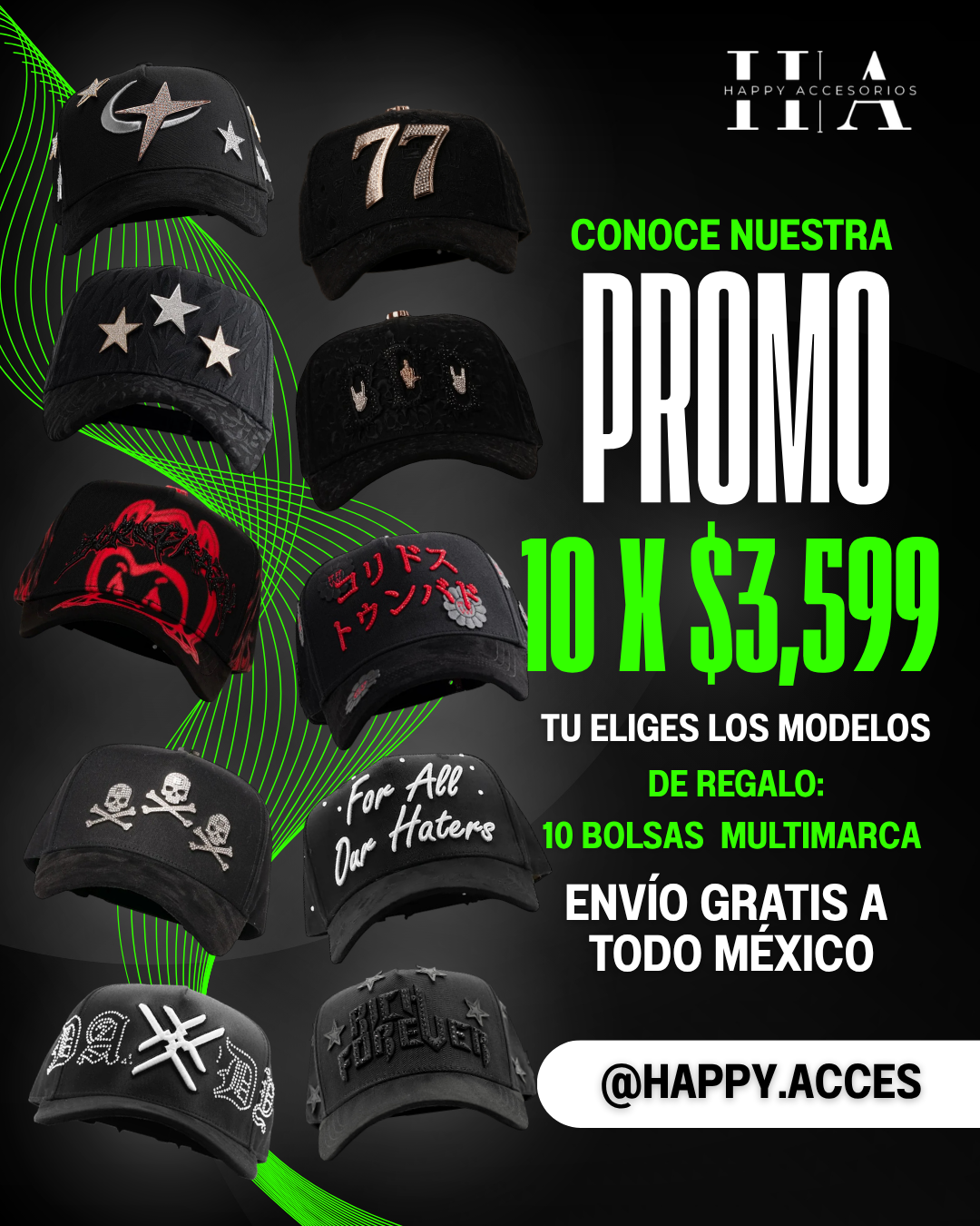 Paquete 10 Gorras